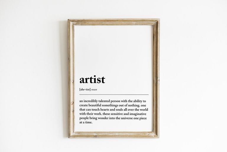 Artist Definition - Print Gift for Artists