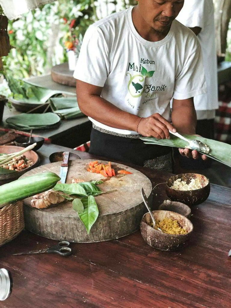 Balinese Cooking Class on Organic Farm in Bali, Indonesia 🇮🇩