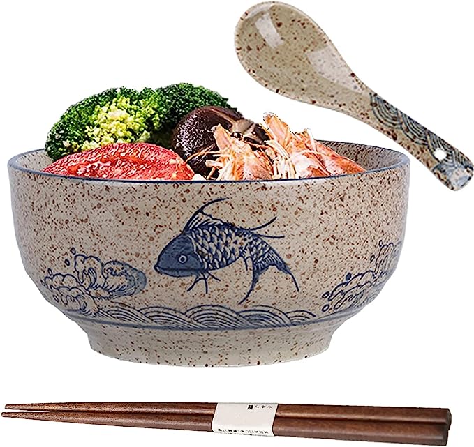 Japanese Ceramic Bowl, Ramen Bowl Set