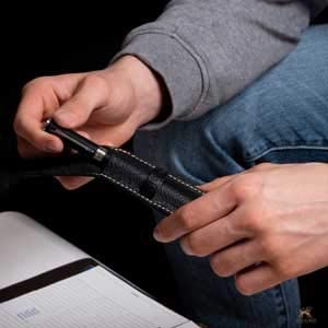 Leather Pen Case Pouch Holder
