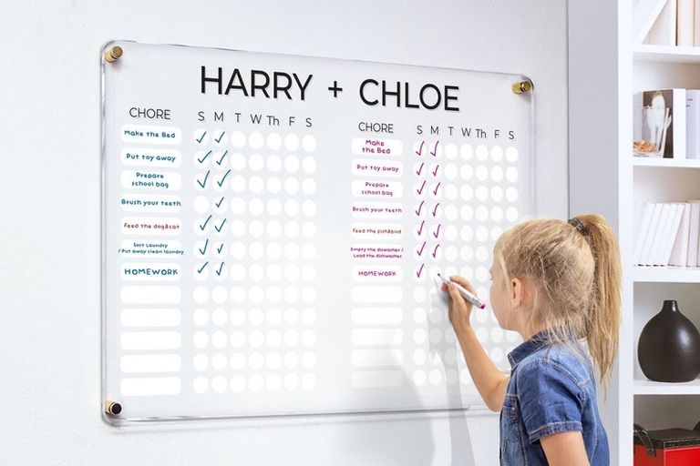 Personalized Acrylic Chore Chart for Families