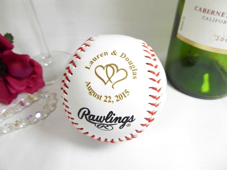 Personalized Engraved Baseball Wedding Gift