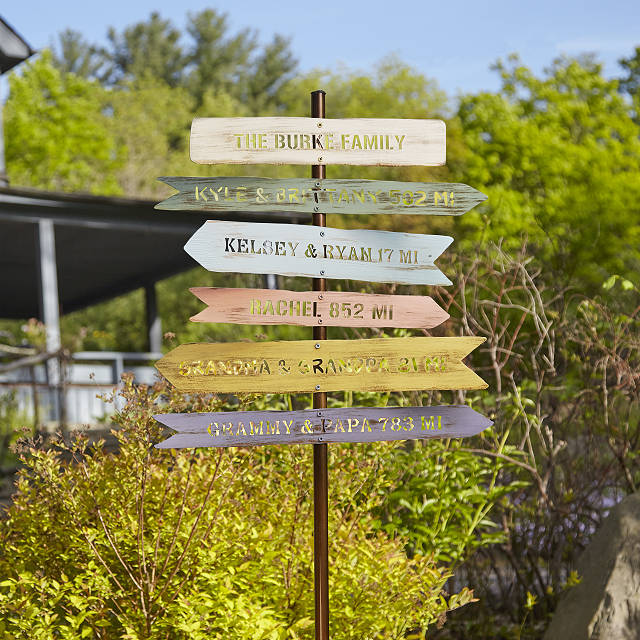Personalized Family Members Signpost