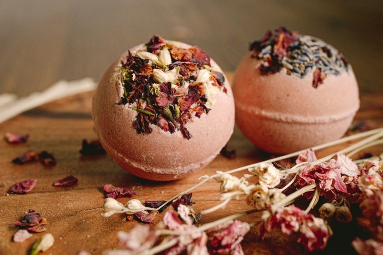 Rose Bath Bomb - Natural Stress Anxiety Relief Gift