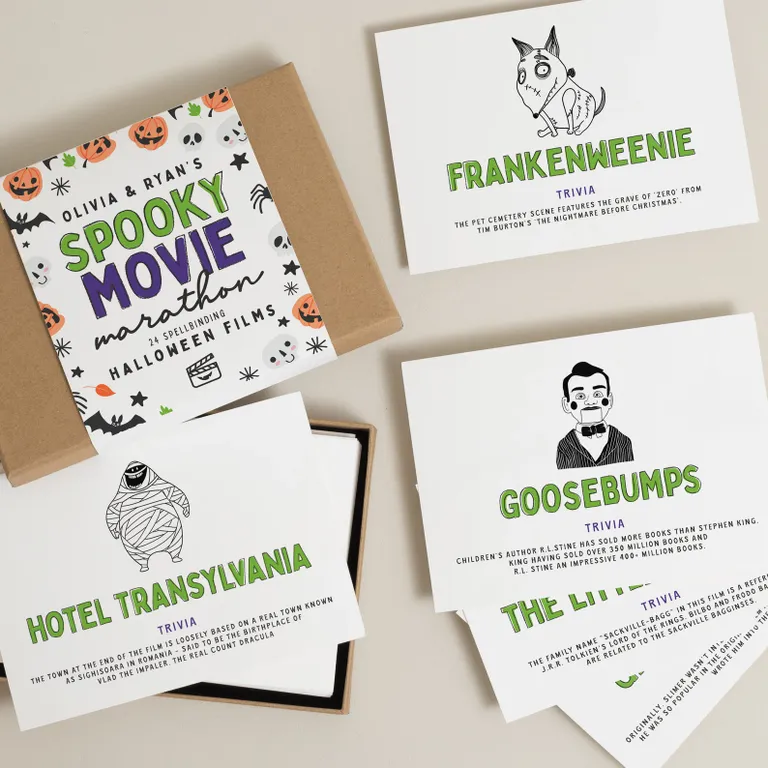 Spooky Movie Cards with Halloween Films